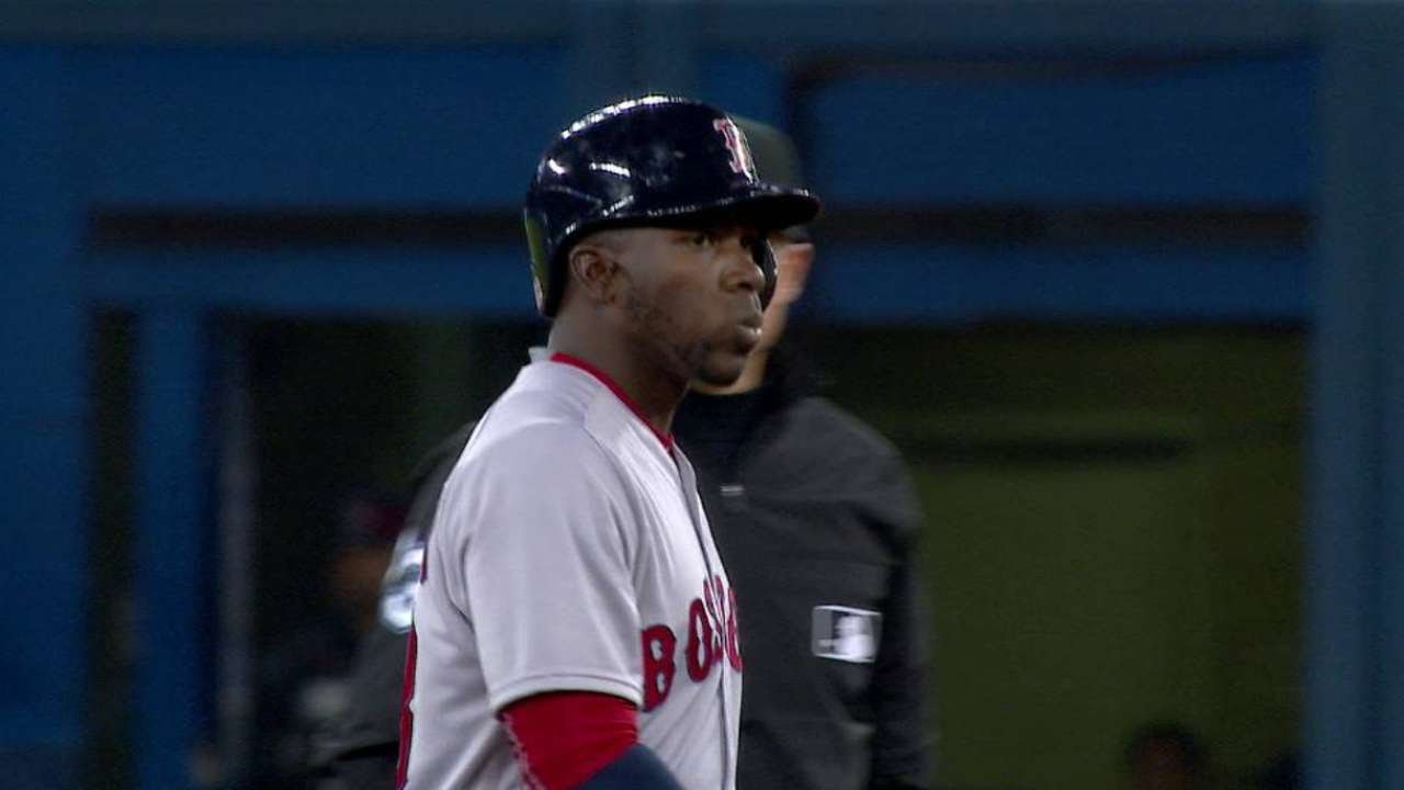 BOS@TOR: Castillo smacks a double in the 4th inning