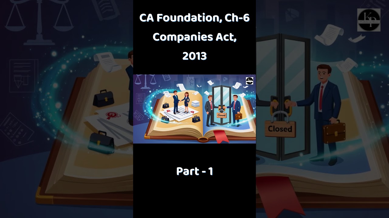 Chapter 6: Companies Act | Revision | CA Foundation Business Law | Part 1 