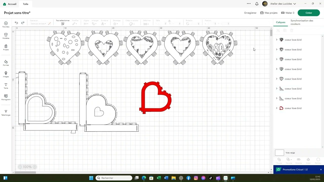 🌧️ Utiliser l'Outil Rainage dans Cricut Design Space | Tuto Pas à Pas
