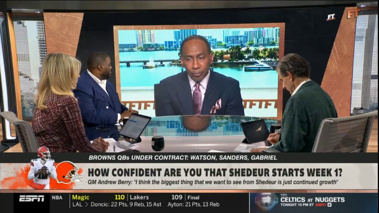 FIRST TAKE | How confident are you that Shedeur QB Browns Sanders starts Week 1? - Stephen A