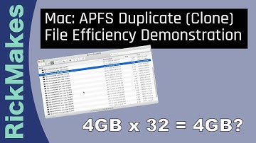 Mac: APFS Duplicate (Clone) File Efficiency Demonstration