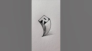 Hoe teken je een 3D gebogen lettertype #3ddrawing #3dart #easydrawing #fontstyle