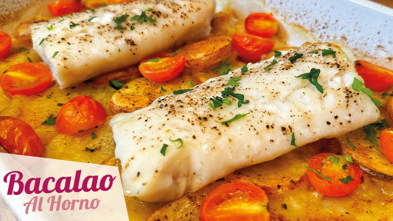 BACALAO AL HORNO CON PATATAS | Pescado al horno