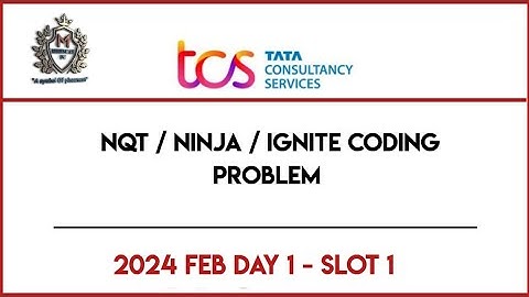 TCS NQT Ignite and Ninja Problem # TC_Coding #tcs #tcsignite #wipro #wet #nqt #ninja #olevel