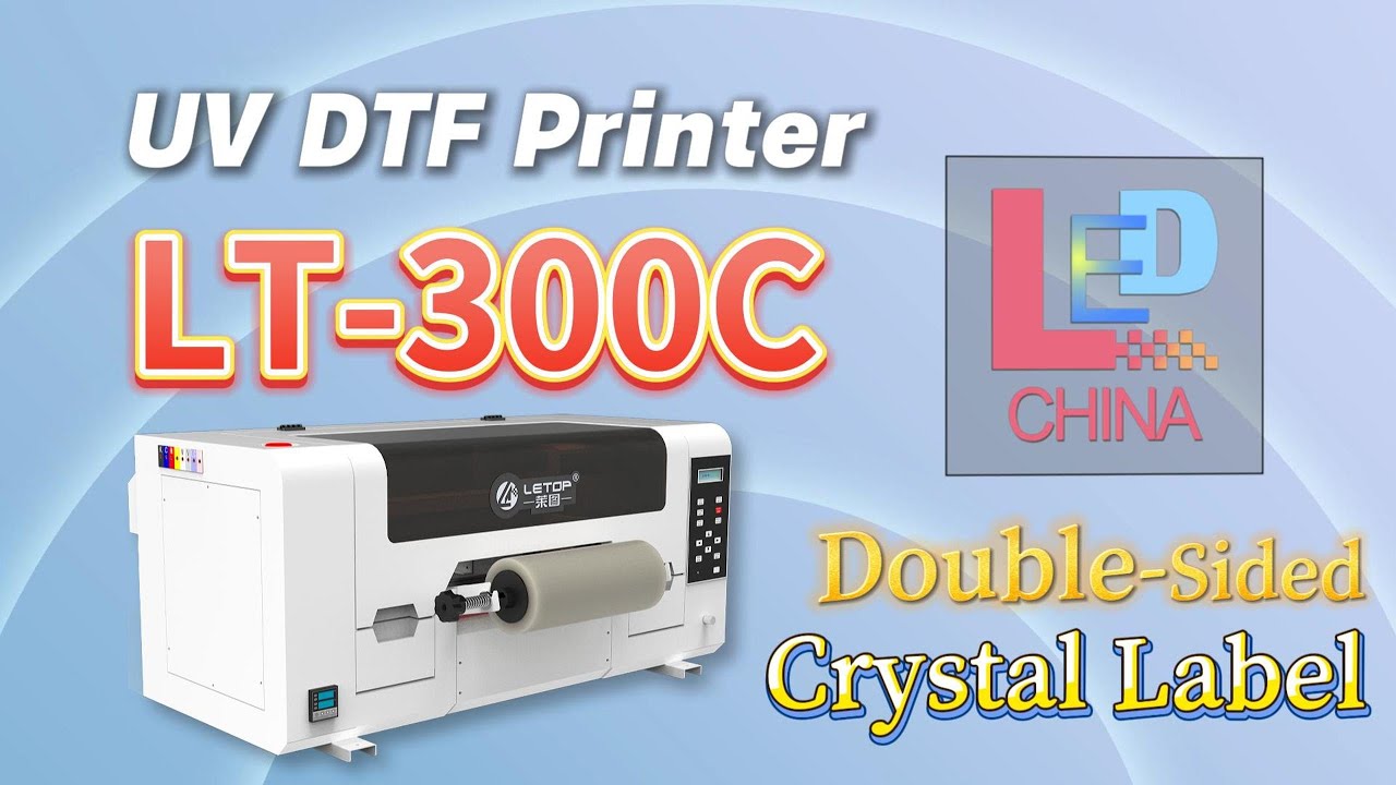 LETOP A3 UV DTF Printer | 720x1800dpi + Double-Sided Crystal Label Solution