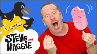 De la glace et de bons aliments de Steve et Maggie Français | Des fruits pour les enfants