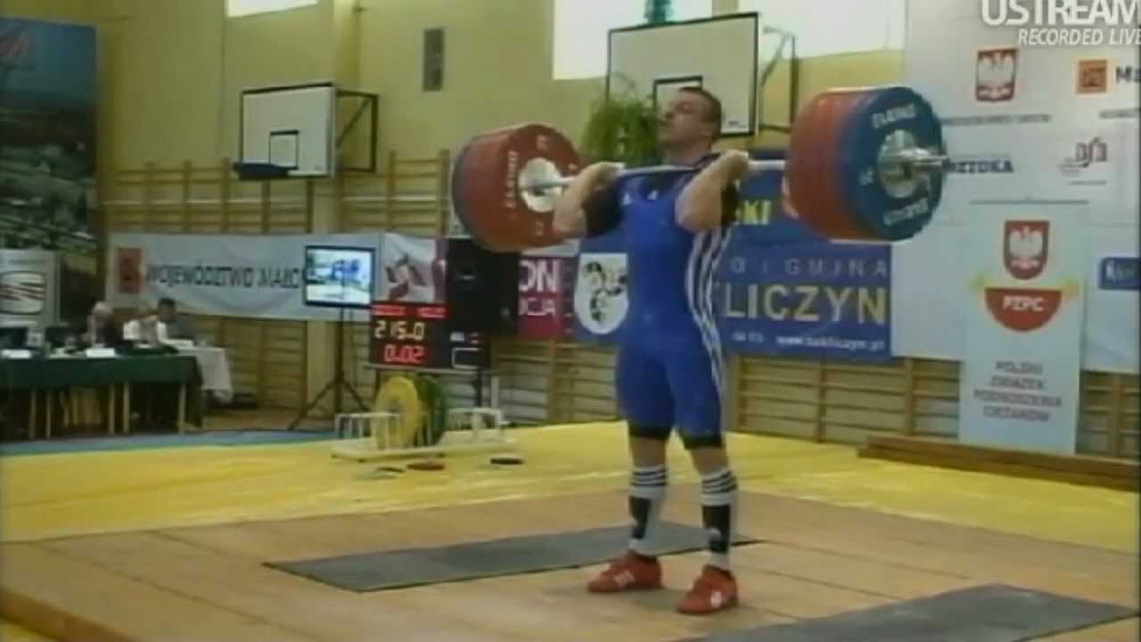 Adrian Zielinski 180kg Snatch and 215kg Clean&Jerk @ 2012 Nationals