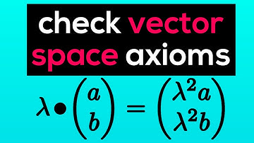 Checking Vector Space Axioms of a Special Vector Space
