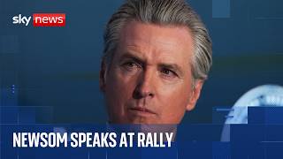 Gavin Newsom rallies for Democrats ahead of US midterms