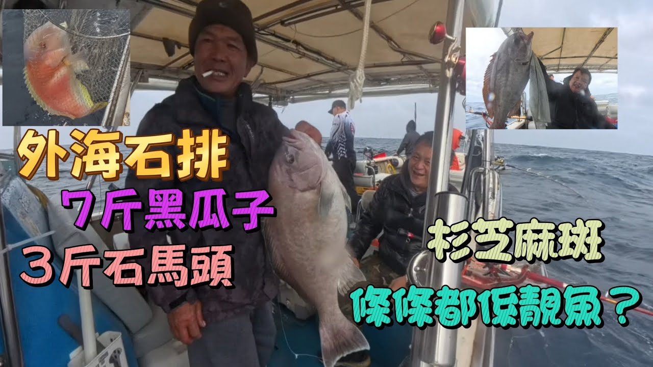 香港外海大石排船釣●話你知黑瓜子食咩餌●Jigging●搖籠●條條都係靚魚