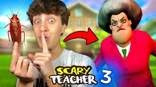 Thumbnail for LA BROMA MÁS PESADA A LA PROFESORA MALVADA !! | Scary Teacher - Parte 3