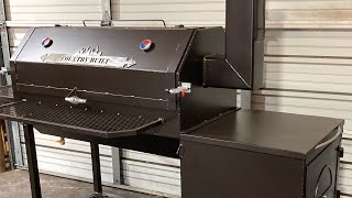 Reverse flow smokers with griddle top