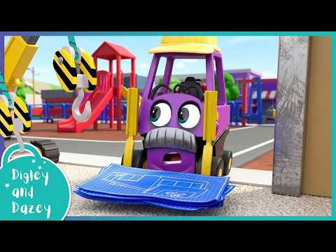 🚧 Help Mr. Rubble Build! 🚜 | 10 Mins of Diggers, Trucks & Fun! | Digley and Dazey