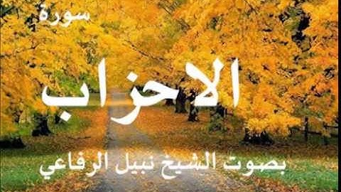 سورة الاحزاب بصوت الشيخ/ نبيل الرفاعي 33