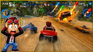 Rocket Attack & Crazy Explosions! 🚀 Beach Buggy Racing..#games 