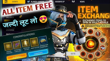 ITEM EXCHANGE EVENT FREE FIRE | ALL ITEM FREE 😍 | FF NEW EVENT TODAY