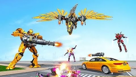 Flying Taxi Robot Car Part-2 | Rescue City Flying Robot Android GamePlay | By Game Crazy