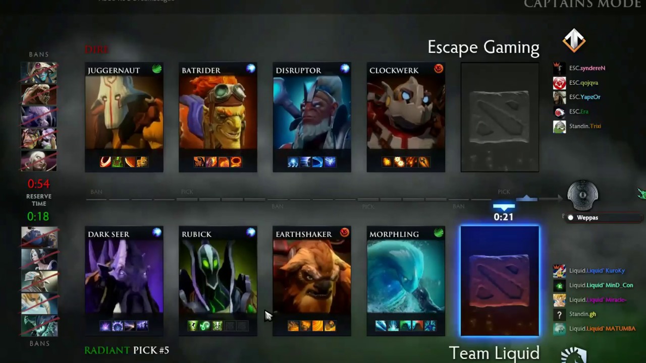Team Liquid VS Escape Gaming ASUS ROG DreamLeague Season 6 Game 2