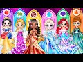 Disney Princess Glow Up Into Prom Fashion DIY Paper Dolls Craft 