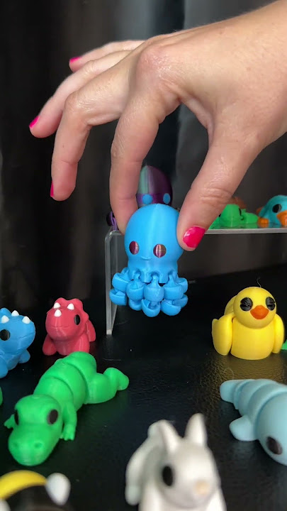 Cute articulating animal figures via 3d printing! #3dprinting #figures