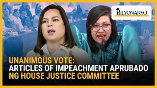 House Justice committee aprubado ang Articles of Impeachment vs VP Sara, isusulong na sa plenaryo