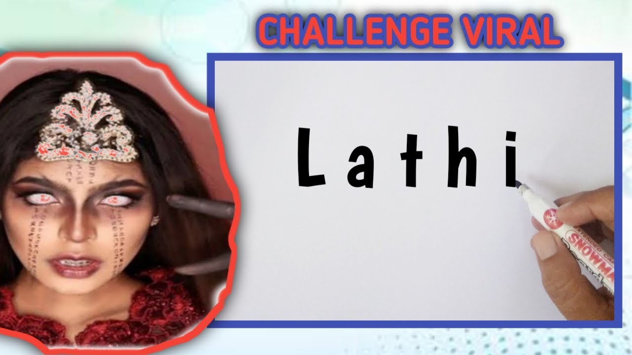  Keren  lagi Viral  Menggambar dari kata  Lathi YouTube