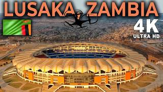 Lusaka City, Zambiya Drone Ile - Kahire Yolu Ve Ulusal Kahramanlar Stadyumu
