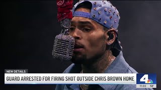 Man arrested after shooting reported outside Chris Brown's home, LAPD says