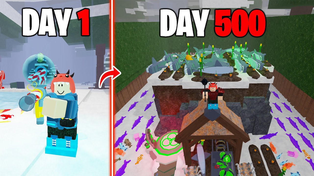 500 Days to Build a Mineshaft Base in 99 Nights in the Forest
