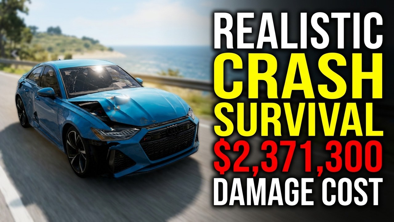 Realistic Survival Chance Crashes | BeamNG.drive Damage Cost Test