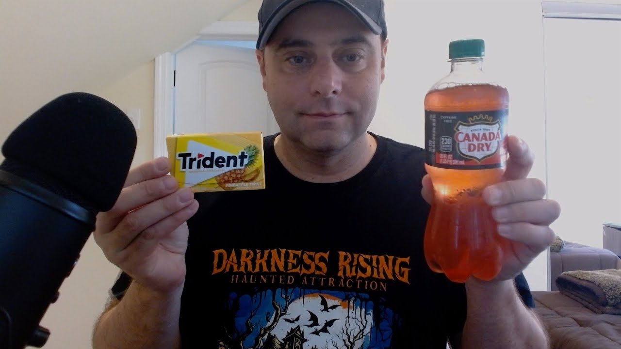 ASMR Drink Review and Gum Chewing Long Ramble