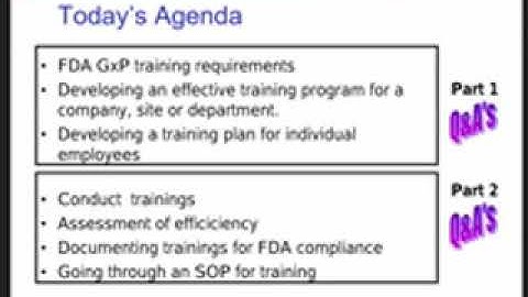 Effective Training Practices for FDA Compliance