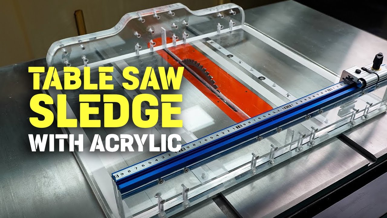 Салазки для настольной пилы с акрилом / DIY