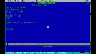 #software craze#Class 10 QBASIC || Count words in given sentences || Modular Programming ||