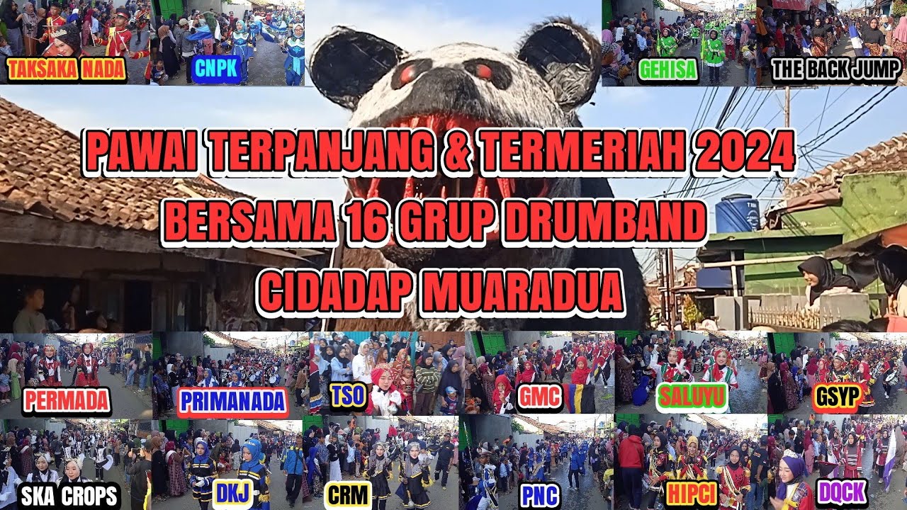 Full Pawai Kenaikan Kelas & Perpisahan MDTA JAMIYATUSSIBYAN CIDADAP 2024 Bersama 16 Grup Drumband