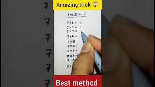 Information || 7 TABLE || AMAZING TRICKS 😱|| MULTIPLICATION || #maths #tableof7 #shorts #trending  #viral News