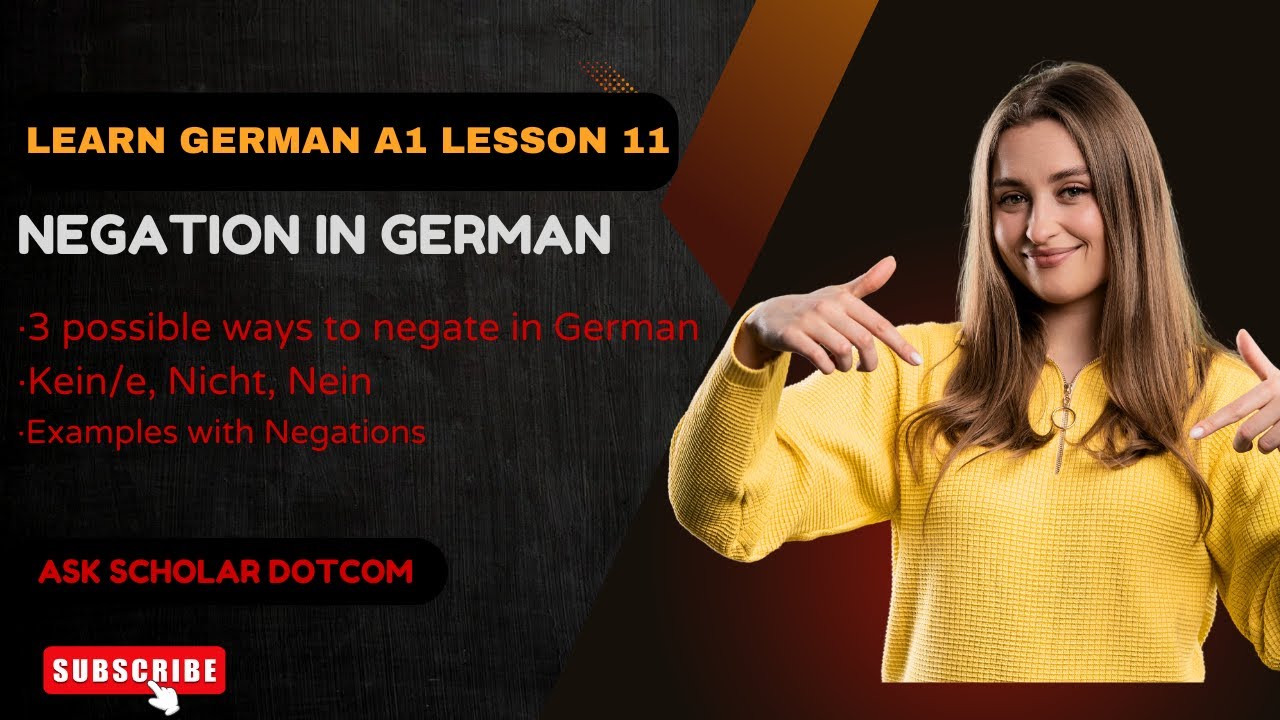 MASTER German Negation in Minutes! Kein & nicht | Learn German A1 ...