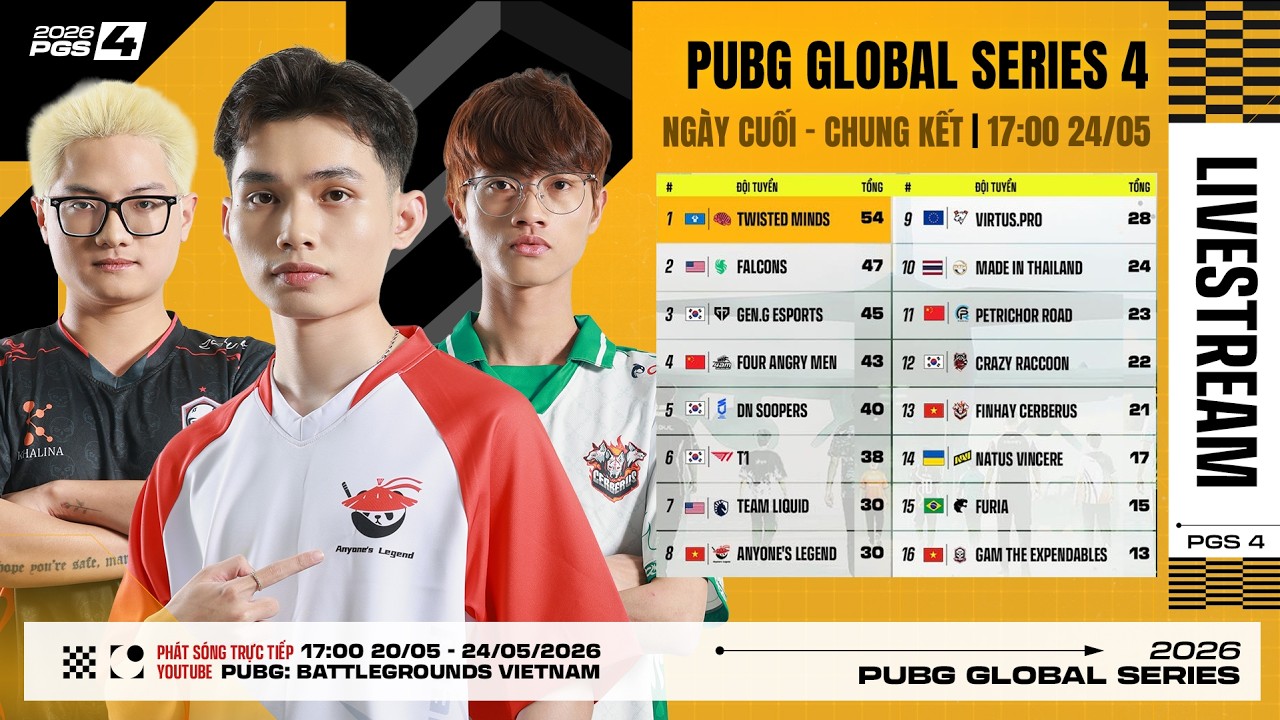 🏆 [PGS 4] Chung Kết - Ngày Cuối: 🇻🇳 GTE, 🇻🇳 AL, 🇻🇳 FCE, 🇨🇳 PERO, 🇺🇦 NAVI, 🇰🇷 T1,🇰🇷 GEN, TWIS,FLC,...