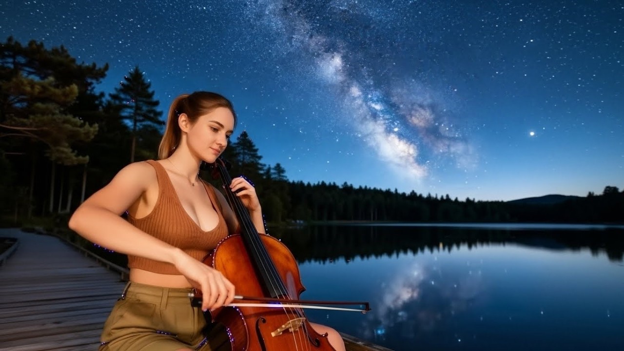 🎻🎹 Виолончель и фортепиано снежной ночью – ностальгическая музыка для сна и снятия стресса