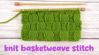 KNIT Basketweave Stitch Tutorial (One Of My Favorites!)