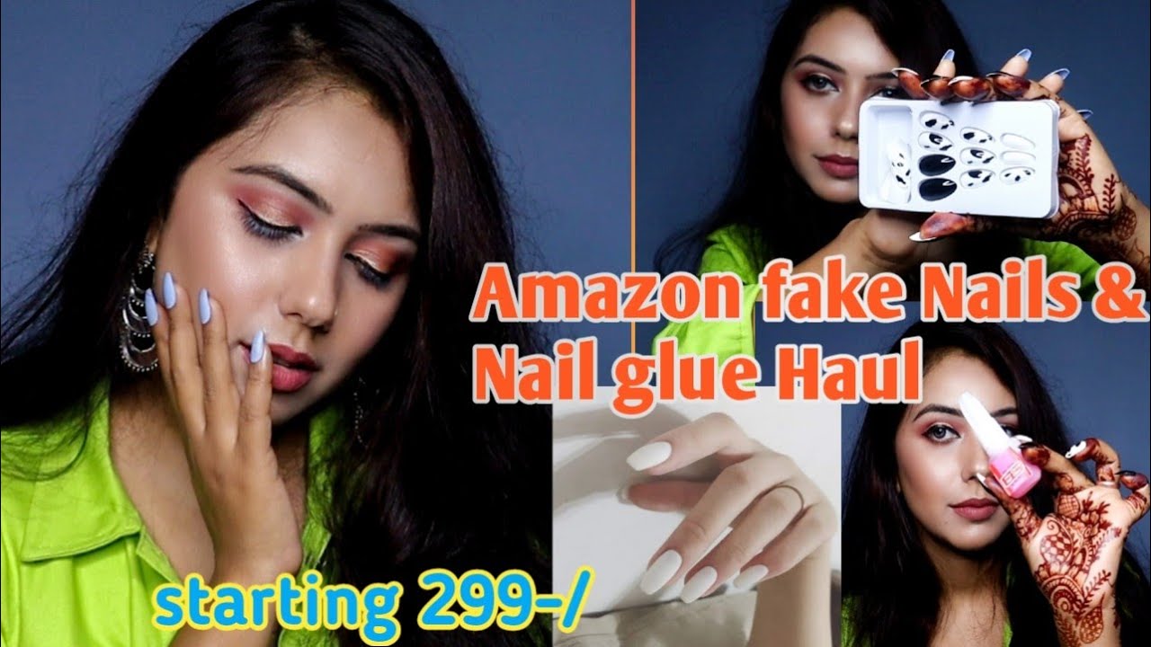 Amazon Fake Nails / Artificial Nails & Best Nail glue Haul Matte & UV gel nails & Nail glue