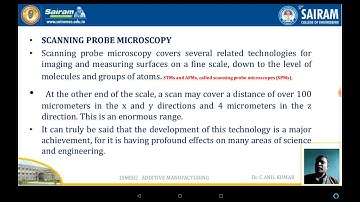 Lecture Video _15ME82_ Module 4 _Scanning Probe Microscopy..  _Dr C Anil Kumar