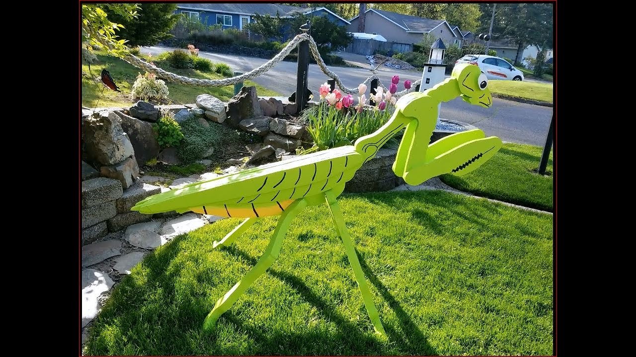 craft (large wood praying mantis construction) YouTube