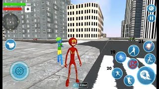 Flash Stickman Rope Hero Crime City Battle | Flash Stickman Speedster - Android GamePlay screenshot 2