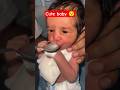 छोटे बच्चे को चम्मच से दूध कैसे पिलाए #cutebaby #babyfeeding #baby #babysmile