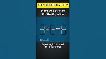 🎯 Move One Match to Make the Equation True! | Matchstick Puzzle IQ Test