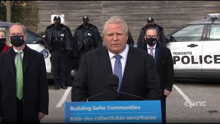 Ontario premier announces $75 million investment in fighting gun and gang violence – Nov. 16, 2021