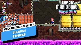 Super Mario Bros. Wonder Bulrush Express World 1 Walkthrough Mario Gameplay
