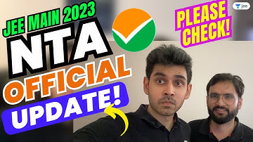 NTA Official Update - Please check #jee2023 #namokaul