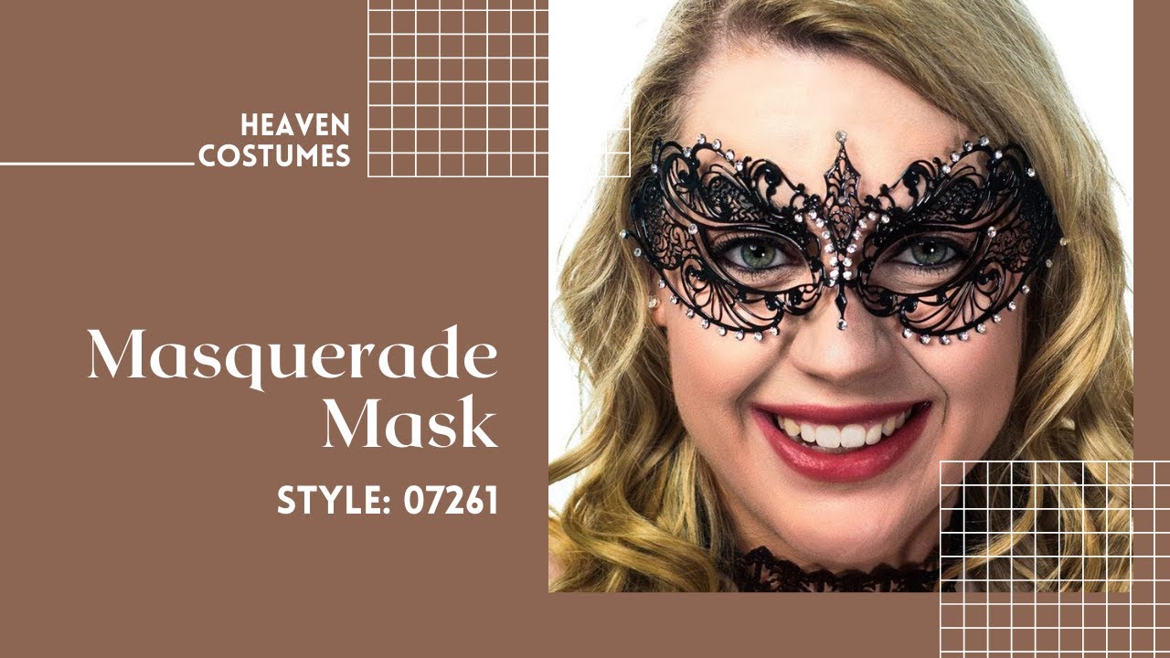 Delicate Black Metal Filigree Masquerade Mask